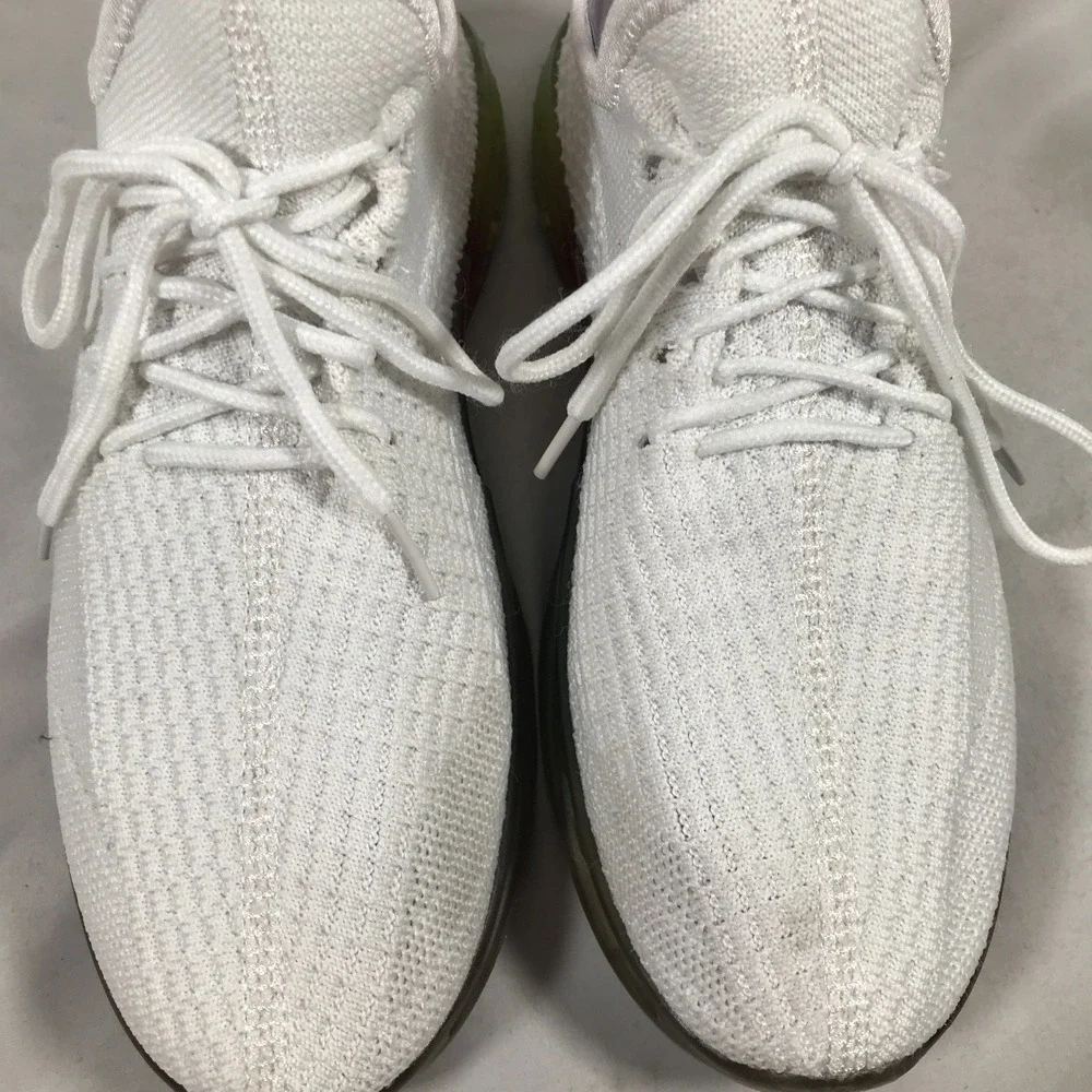 Wanted Dash White Sneaker Shoe Rainbow Sole Womens US 7.5 See Pics